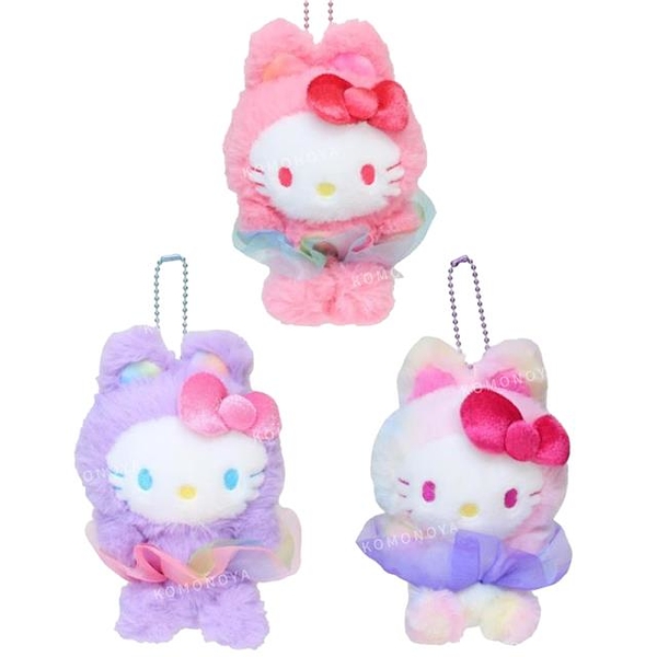 小禮堂 Hello Kitty 絨毛玩偶吊飾 (兔裝紗裙款)