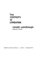 二手書博民逛書店 《The Contexts of Language》 R2Y ISBN:0883770512