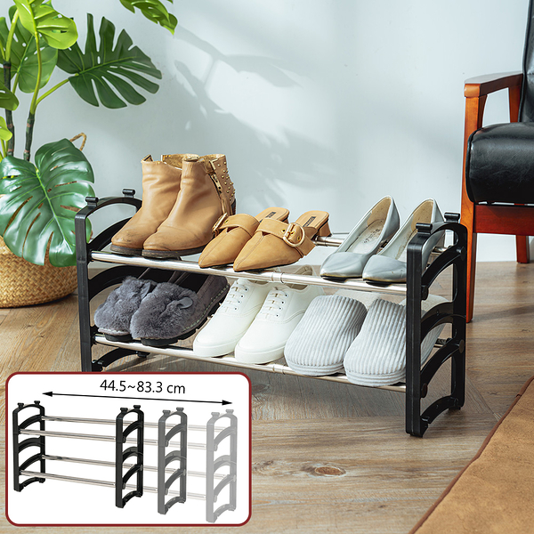 威瑪索 DIY組合伸縮鞋架 鞋櫃 可左右伸縮往上加高