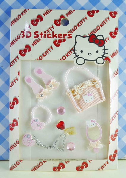 【震撼精品百貨】Hello Kitty 凱蒂貓~KITTY立體鑽貼紙-飾品