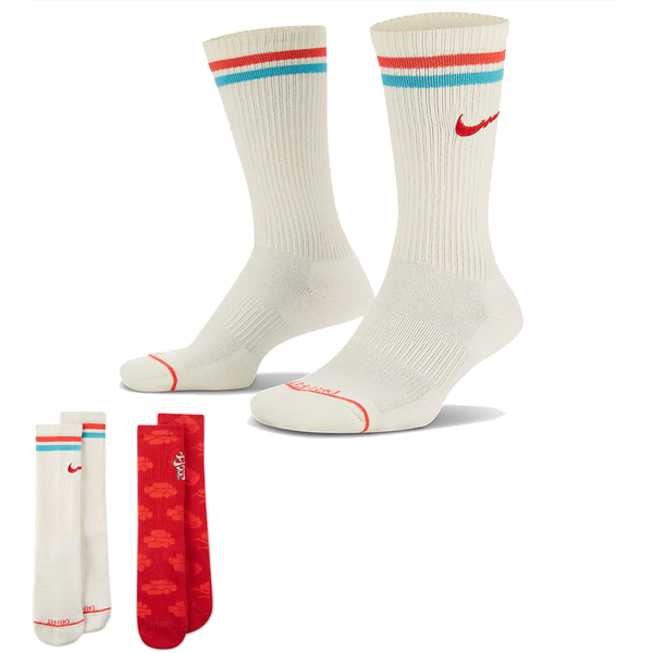 Nike 襪子 中筒襪 龍年 2入組 紅白【運動世界】FZ6518-900 product thumbnail 2