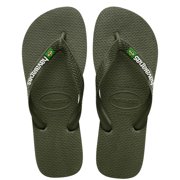 HAVAIANAS 哈瓦仕 人字拖 巴西國旗 墨綠 拖鞋 中性 41108503058U