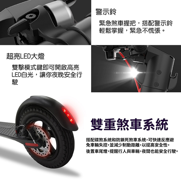 CARSCAM 10吋輪胎雙鋰電外掛式電動折疊滑板車 product thumbnail 4