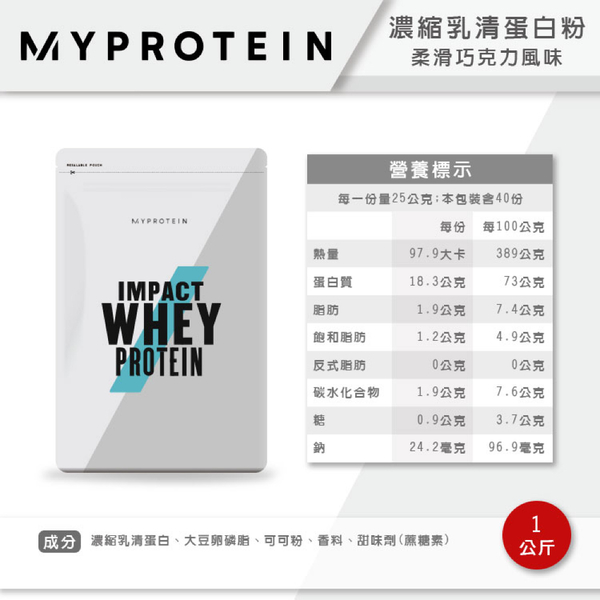 英國 Myprotein 濃縮乳清蛋白粉 1KG 乳清蛋白 低脂低熱量 原味 英式奶茶 抹茶拿鐵 柔滑巧克力風味 product thumbnail 7