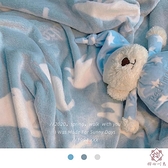 嬰兒毛毯可愛貓咪藍保暖沙發毯子辦公室床學生宿舍秋冬【櫻田川島】