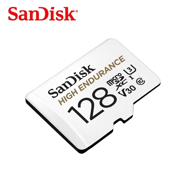 《耐寫 1萬hr》SanDisk HIGH ENDURANCE microSDXC 128GB 記憶卡(附轉卡) 100MB/s C10 U3 V30【公司貨 2年保】 SDSQQNR