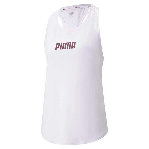 Puma Train Logo 女裝 背心 慢跑 訓練 背後拼接網布 透氣 排汗 白【運動世界】52159317