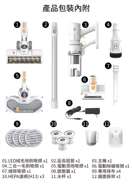 【G-PLUS 拓勤】GPLUS GP-T11 mini 濕拖無線吸塵器+贈原廠蒸氣手持掛燙機1支 product thumbnail 9