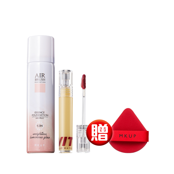 MKUP 美咖 超啾C持久光潤唇釉＋空氣感精華粉底液SPF19【贈】彈力遮瑕三角粉撲 product thumbnail 3