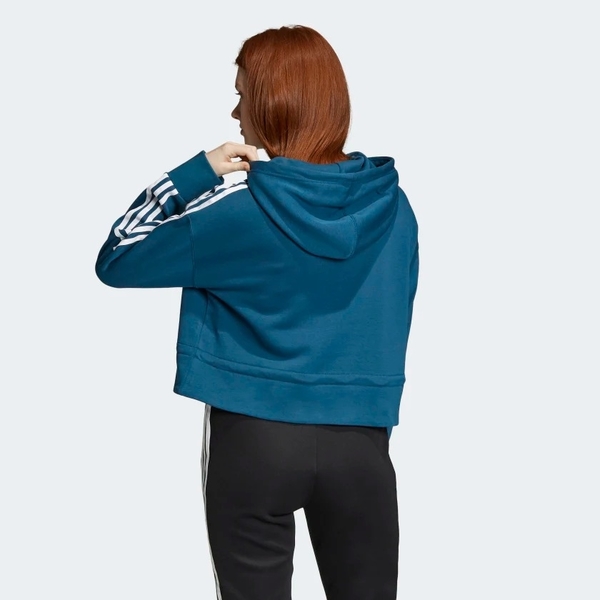 ADIDAS ORIGINALS BELLISTA CROPPED 女裝 長袖 連帽 休閒 短版 棉質 藍【運動世界】EC1905 product thumbnail 4