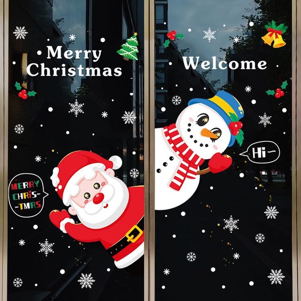 【橘果設計】聖誕老人與雪人靜電款 聖誕耶誕壁貼 聖誕裝飾貼 聖誕佈置 壁貼 牆貼 壁紙 product thumbnail 4