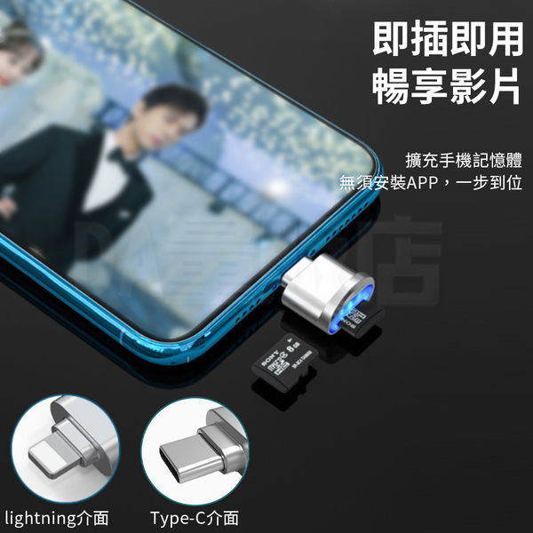 Type-C TF卡 迷你讀卡器 iPhone15可用 三色可選 product thumbnail 4