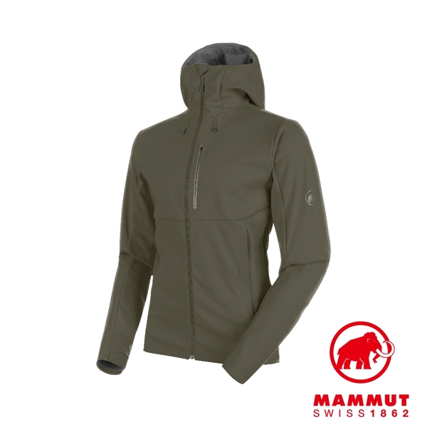 Mammut 長毛象Ultimate V SO Hooded Jacket Men 防風防潑水連帽外套綠