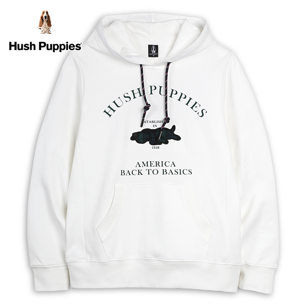 Hush Puppies 帽T 女裝趴趴狗格紋貼布帽T product thumbnail 3