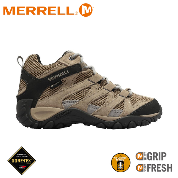 【MERRELL 美國 女 ALVERSTONE MID GORE-TEX 中筒登山鞋《奶茶棕》】ML135208/越野鞋