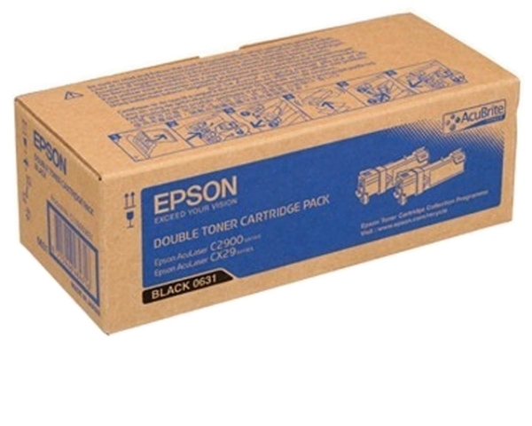 EPSON S050631 原廠 黑色雙包裝碳粉匣 AL-C2900N/CX29NF適用