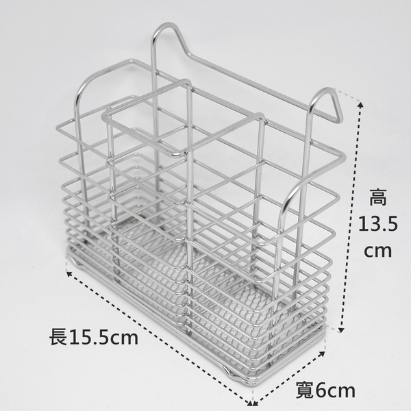 阿仁304不鏽鋼 台灣製造 後掛式 刀叉湯匙餐具架 筷架 瀝水架 瀝水籃 置物架 中 product thumbnail 4