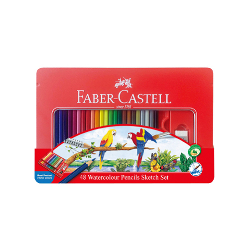 Faber-Castell 輝柏 48色水彩色鉛筆/鐵盒 115939