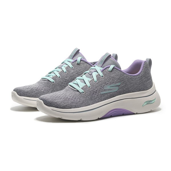 SKECHERS 健走鞋 GO WALK ARCH FIT 2.0 灰紫綠 足弓支撐 女 125311GYLV