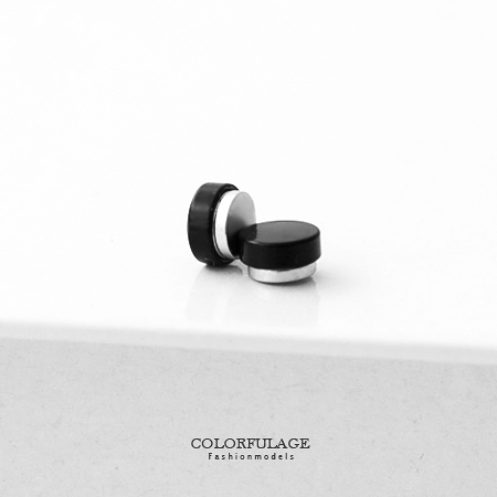 耳環 時尚簡約黑磁吸式設計基本款 鋼製抗過敏抗氧化 免打耳洞【ND210】單支價格