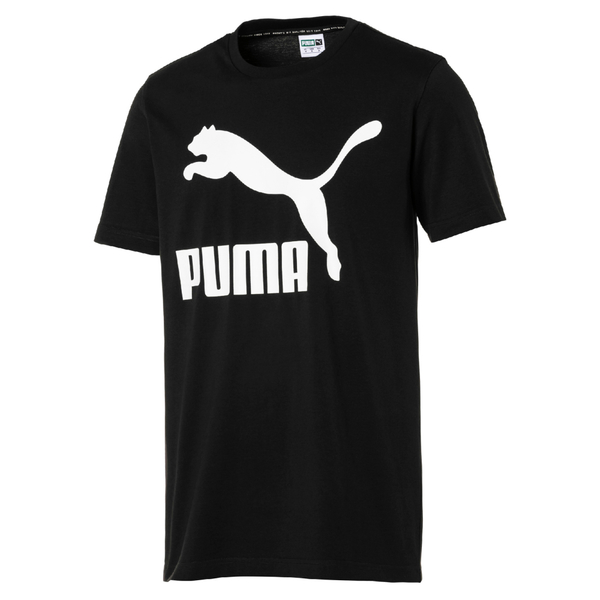 【現貨在庫】 PUMA 男裝 短袖 休閒 LOGO 素面 純棉 透氣 黑 歐規【運動世界】57807301