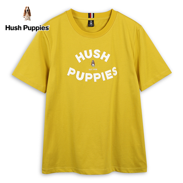 Hush Puppies T恤 男裝素色立體品牌英文矽膠刺繡狗T恤 product thumbnail 6
