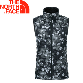 【The North Face 女款 ThermoBall背心《黑色印花》】363UYBF/保暖/防潑水/鋪棉背心