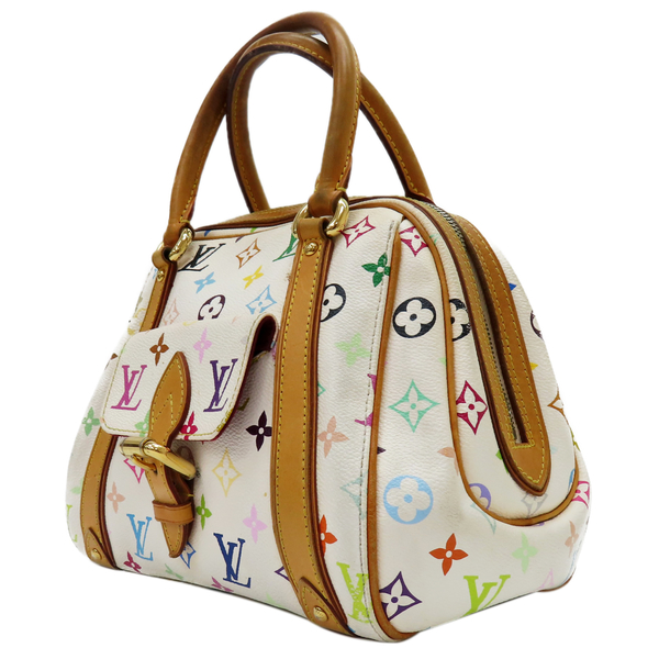 【二手名牌BRAND OFF】LOUIS VUITTON LV 路易威登 白彩 PVC塗層帆布 Priscilla 手提包 M40096 product thumbnail 3