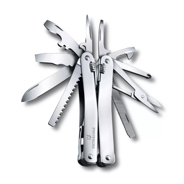 【Victorinox 瑞士維氏】SWISS TOOL SPIRIT X 工具鉗 24用刀 105mm(3.0224.L)