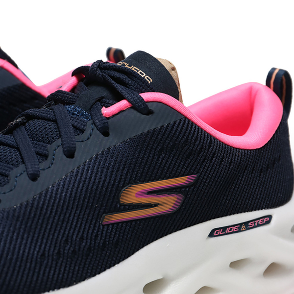 SKECHERS GO RUN SWIRL TECH 女 健走鞋 運動鞋 增高氣墊 128791NVY product thumbnail 5