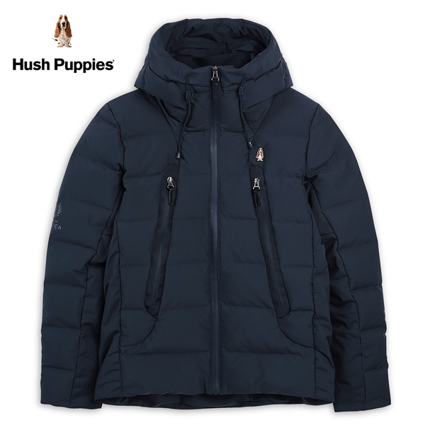 Hush Puppies 外套 男裝防潑水立體品牌圖騰無縫羽絨外套