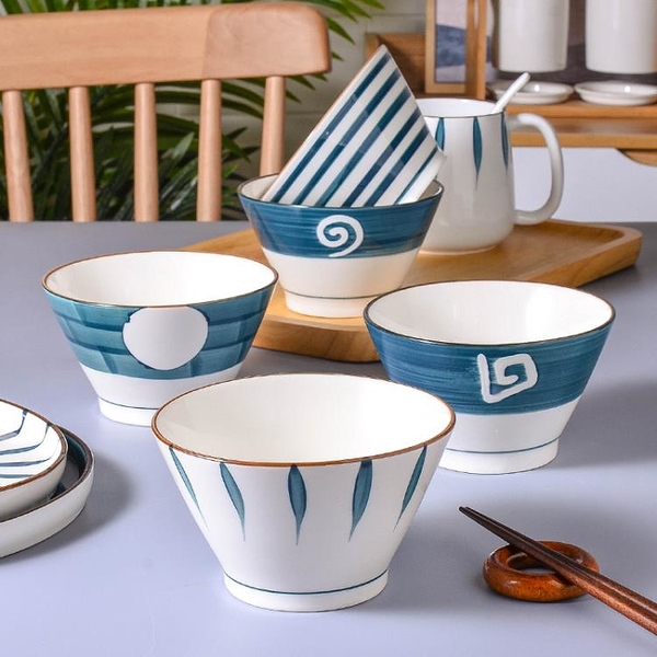 日式碗創意個性家用飯碗小碗米飯碗吃飯單個北歐陶瓷餐具面碗餐具