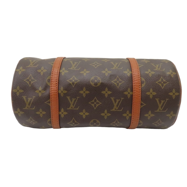 【二手名牌BRAND OFF】LOUIS VUITTON LV 路易威登 棕色 原花 紅皮 PVC塗層帆布 Papillon 30 圓筒包 product thumbnail 4