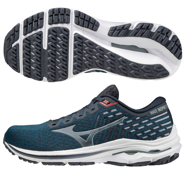 MIZUNO WAVE INSPIRE 17 WAVEKNIT 男鞋 慢跑 4E超寬楦 ENERZY中底 藍【運動世界】J1GC212260