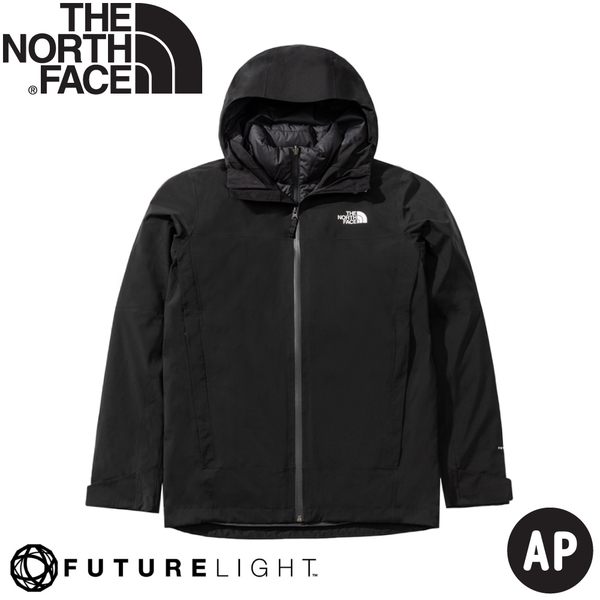 【The North Face 男 兩件式550FP 防水鵝絨保暖外套《黑》】4N9T/羽絨衣/保暖外套