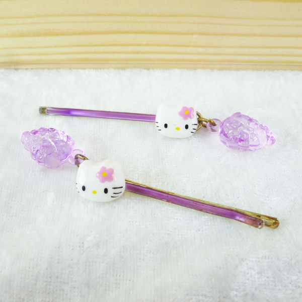 【震撼精品百貨】Hello Kitty 凱蒂貓~髮夾 草莓(紫)【共1款】
