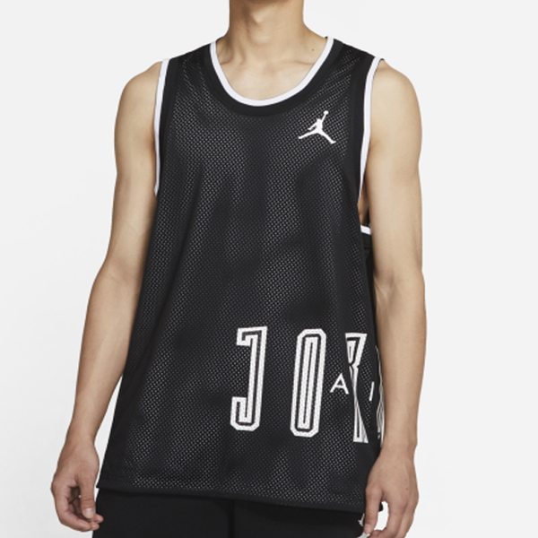 NIKE JORDAN SPORT DNA 男裝 球衣 背心 雙面 透氣 印花 黑白【運動世界】DA7235-010