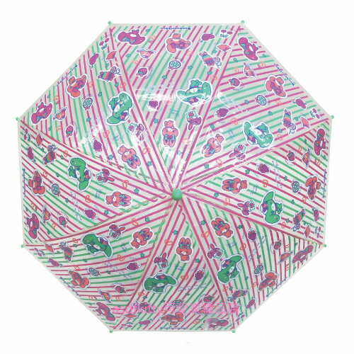 asdfkitty*蹦蹦兔透明罩兒童雨傘/直立傘-粉綠色-45公分-日本正版商品 product thumbnail 3