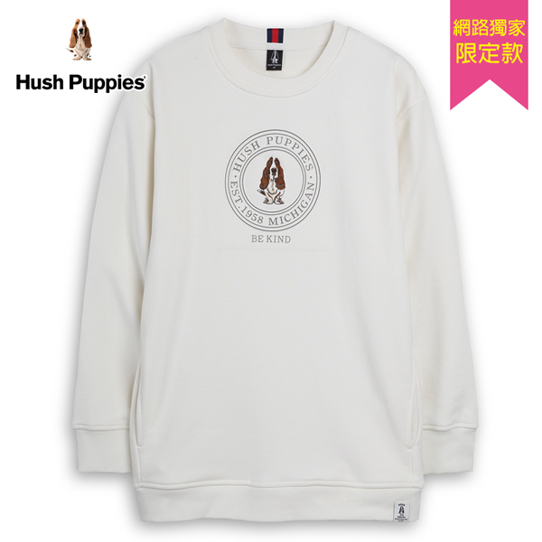 Hush Puppies 上衣 女裝立體鋼模經典品牌圓章刺繡狗長袖上衣