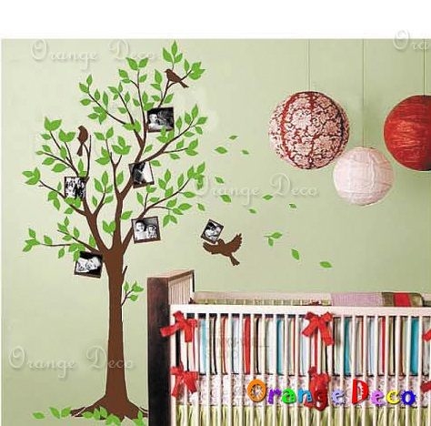 壁貼【橘果設計】相片樹 DIY組合壁貼/牆貼/壁紙/客廳臥室浴室幼稚園室內設計裝潢