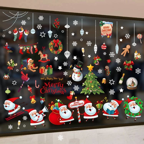 【橘果設計】聖誕耶誕節日 靜電款 聖誕壁貼 節慶壁貼 耶誕節壁貼 節慶布置牆貼 耶誕壁貼