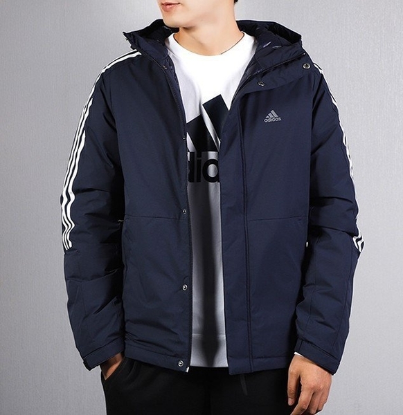 ADIDAS 3ST DOWN JACKET 男裝 羽絨外套 可拆連帽 防潑水 保暖 藍【運動世界】EH3997 product thumbnail 2