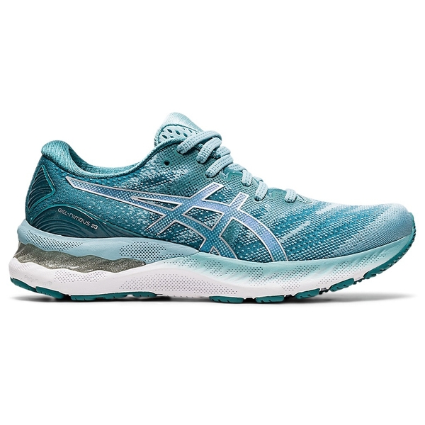 ASICS GEL-NIMBUS 23 女鞋 慢跑 訓練 避震 緩衝 回彈 輕量 藍綠【運動世界】 1012A885-400