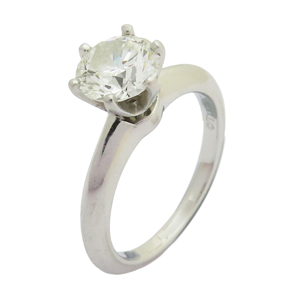 【二手名牌BRAND OFF】Tiffany & Co 蒂芬妮 Setting 1.19CT 鑽石 PT950鉑金 戒指