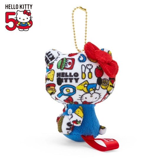 【震撼精品百貨】Hello Kitty_凱蒂貓~日本Sanrio三麗鷗 KITTY50週年吊飾-藍衣*58059