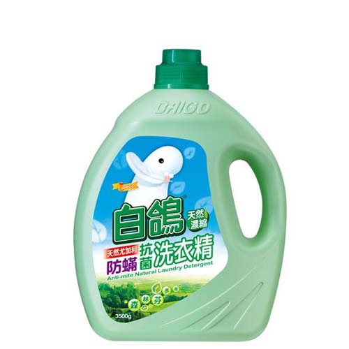 白鴿天然尤加利防蹣抗菌洗衣精3500g【愛買】 product thumbnail 2
