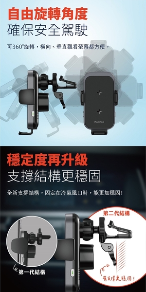 Meet Mind iCar 雙線圈感應15W Qi認證無線充電車架 product thumbnail 7