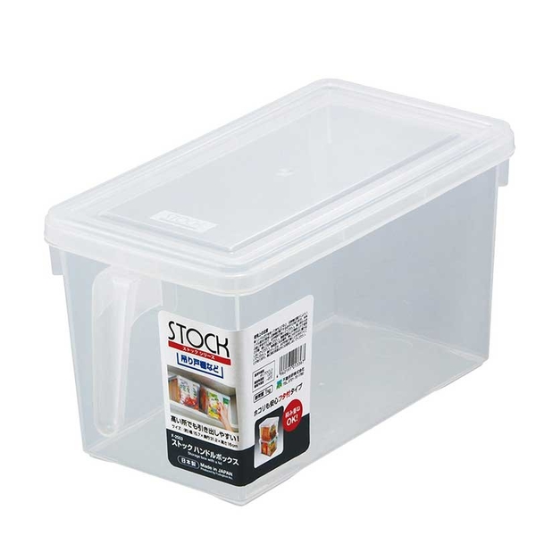 asdfkitty*日本製 有把手有蓋置物盒-透明款-冰箱收納盒/層板櫥櫃都可用-不動技研正版 product thumbnail 2