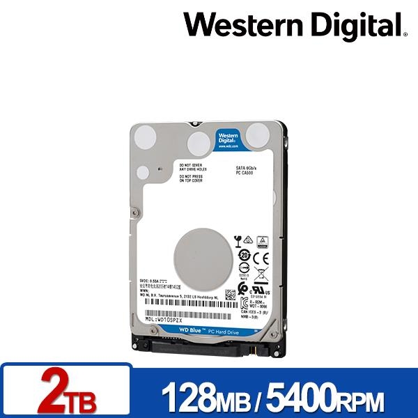 WD 藍標 2TB 2.5吋(7mm) SATA硬碟 WD20SPZX product thumbnail 2