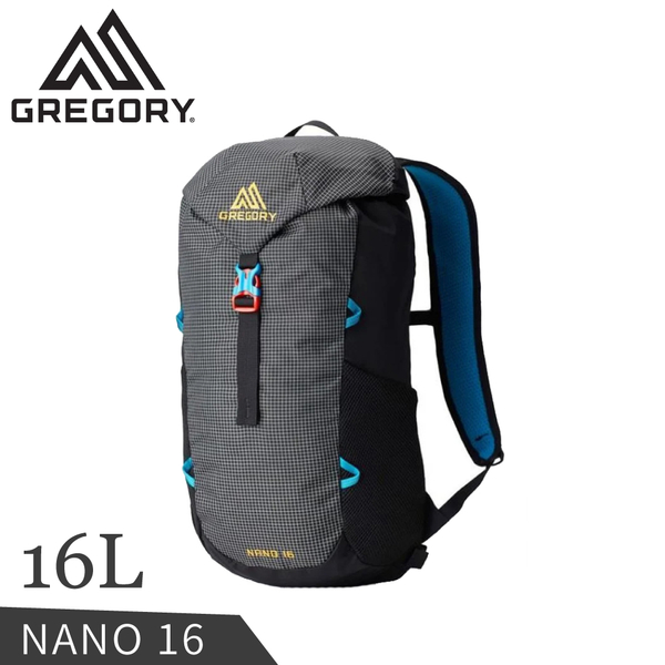 【GREGORY 美國 16L NANO多功能登山背包《科技黑》】111497/雙肩背包/後背包/輕便背包/旅行/自行車